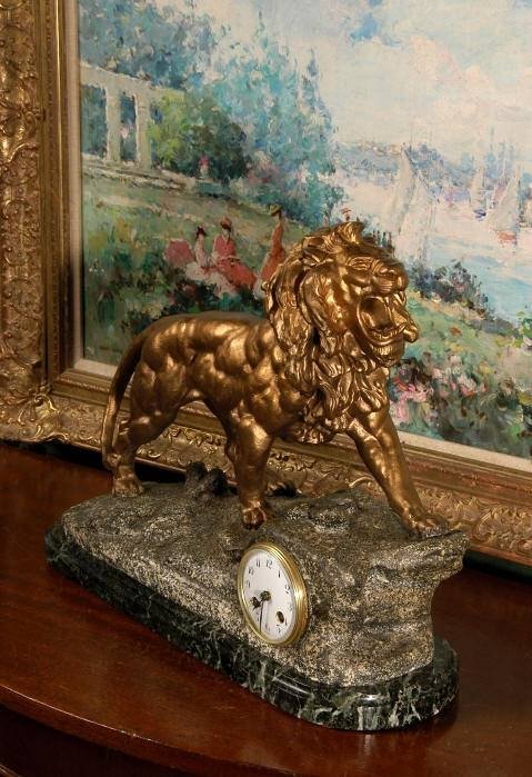 fig 2. ***** SOLD ***** Lion rugissant sur un rocher after T.F. Cartier
